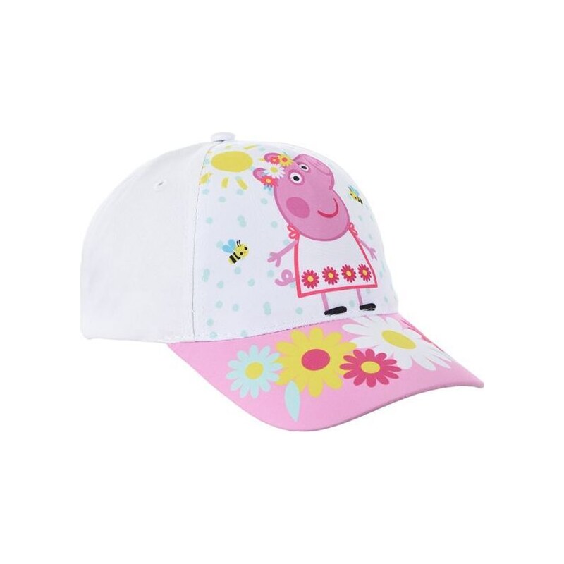 Bielo-ružová dievčenská šiltovka Peppa Pig 43965656