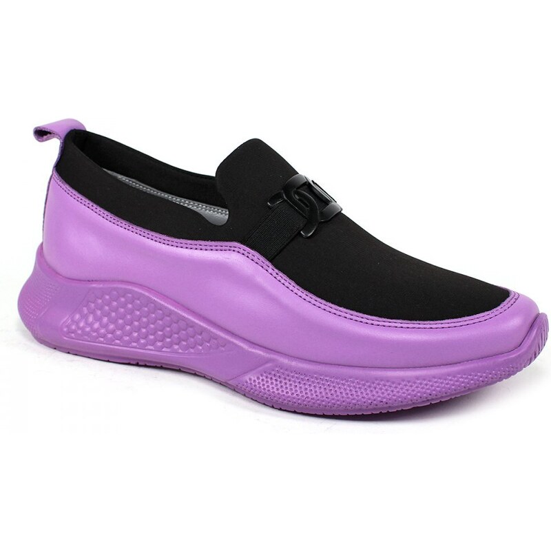 Secretshoes Ultraľahké poltopánky AQK-005-2 95-25821 ČIERNA/FIALOVÁ 43972461