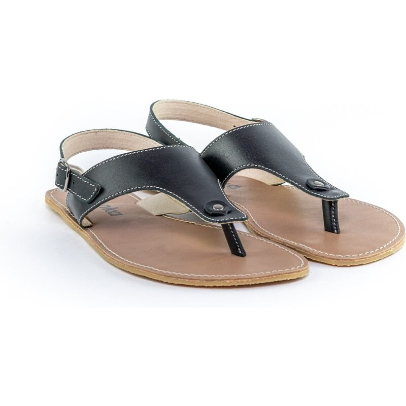 Kožené barefoot sandále Be Lenka Promenade čierna veľkosti obuvi - 65796994