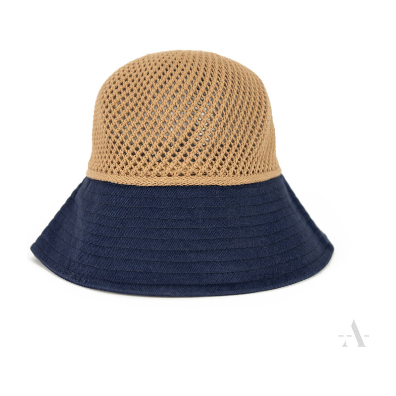 Art of Polo Tmavomodro-béžový klobúk z bavlny Varese