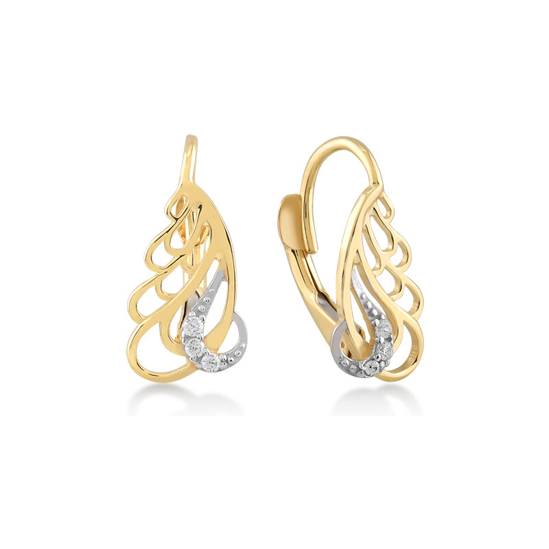 Lillian Vassago Patentové náušnice so zirkónmi v kombinovanom zlate 64193278