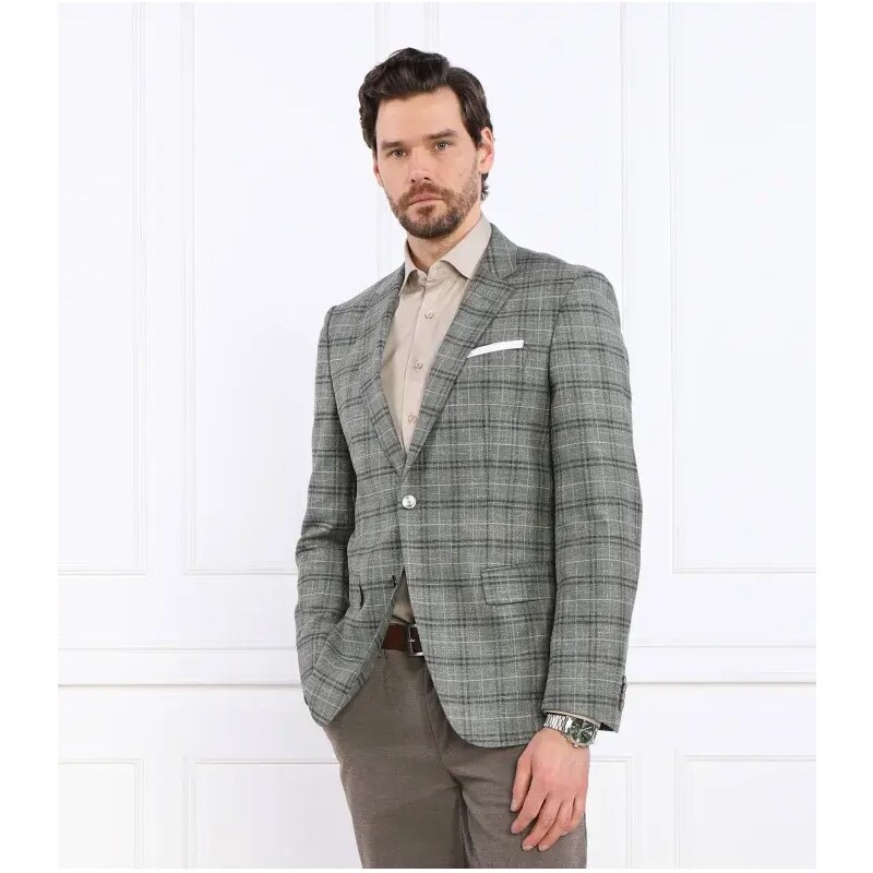 BOSS BLACK vlnená sako h-hutson-231 | slim fit | s prímesou ľanu 41335885