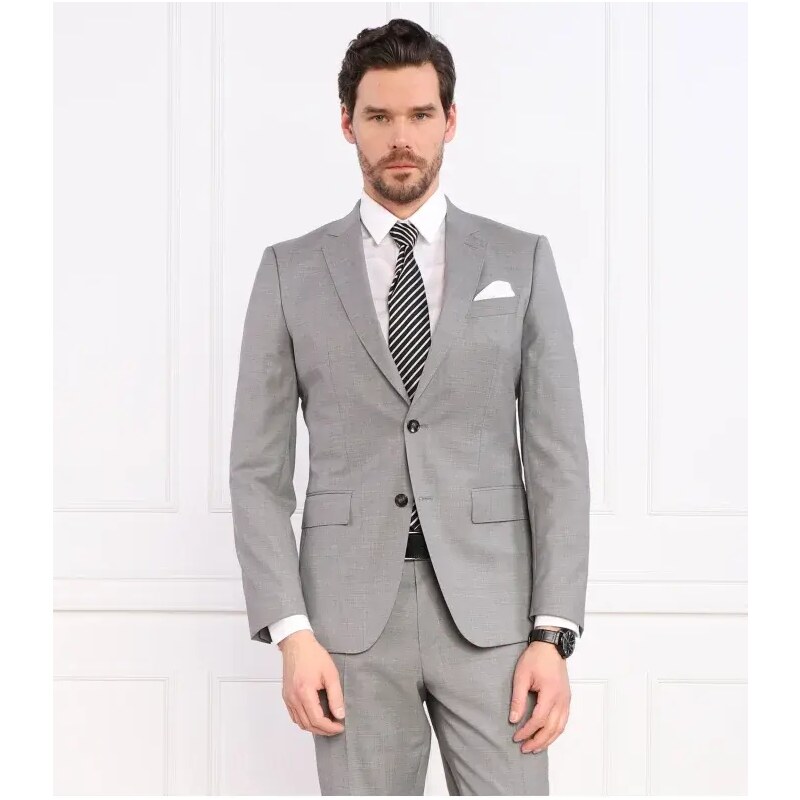 BOSS BLACK vlnená sako h-huge-mm-224 | slim fit 37890172