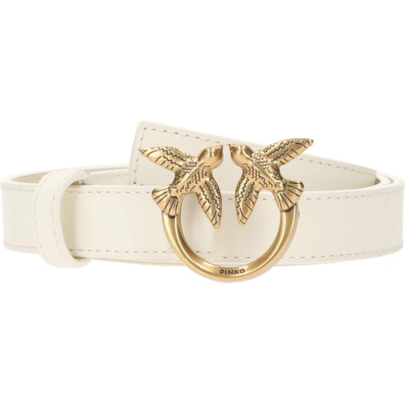 PINKO Opasky LOVE zlatá / biela 62433549