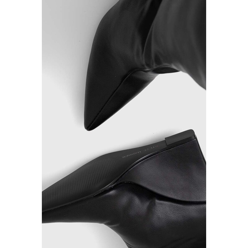 Vysoké čižmy Steve Madden Showout dámske, čierna farba, na kline, SM11002594