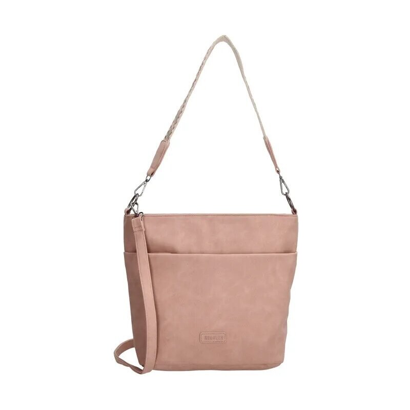 Beagles Ružová kabelka na rameno so zdobeným ramienkom „Polly“ 39474792