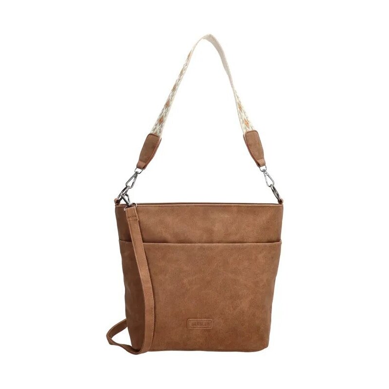 Beagles Hnedá kabelka na rameno so zdobeným ramienkom „Polly“ 39474788