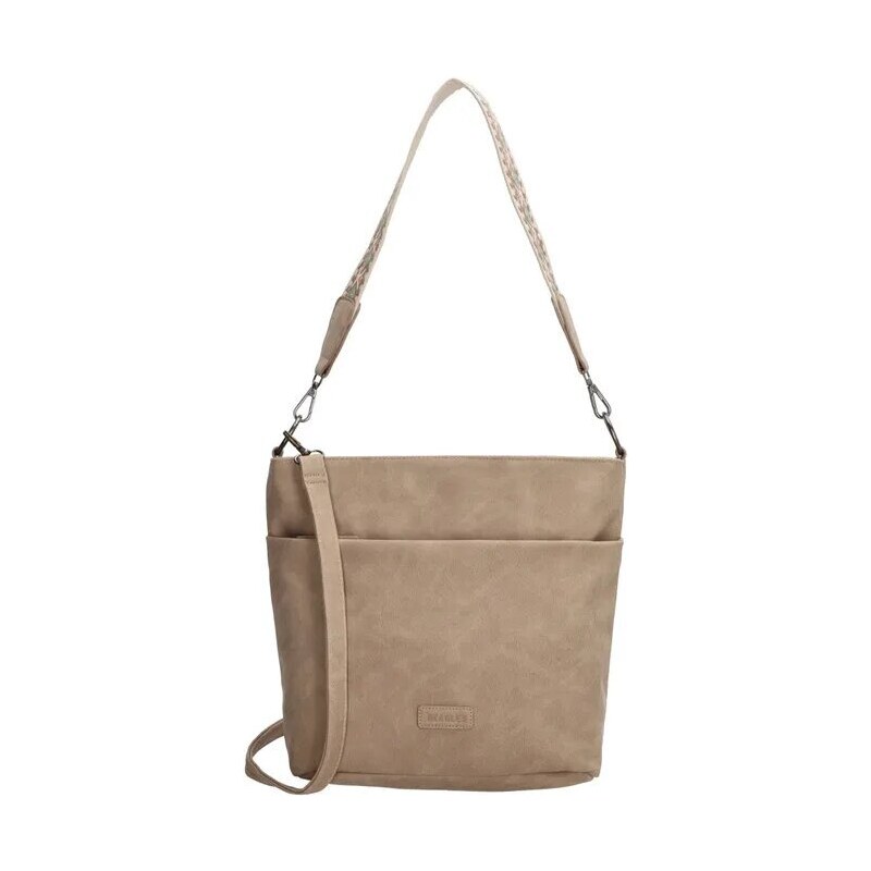 Beagles Béžová kabelka na rameno so zdobeným ramienkom „Polly“ 39474791