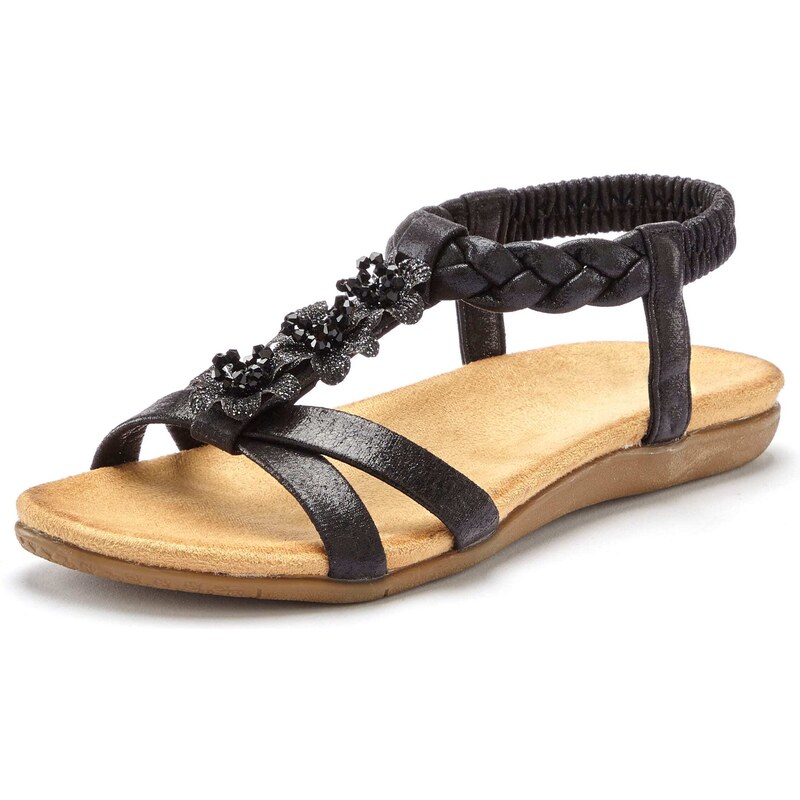 LASCANA Sandále béžová / čierna 54251539