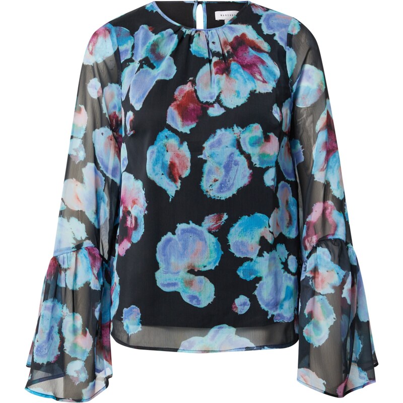 Warehouse Blúzka tmavomodrá / svetlomodrá / mätová / farba lesného 66056875