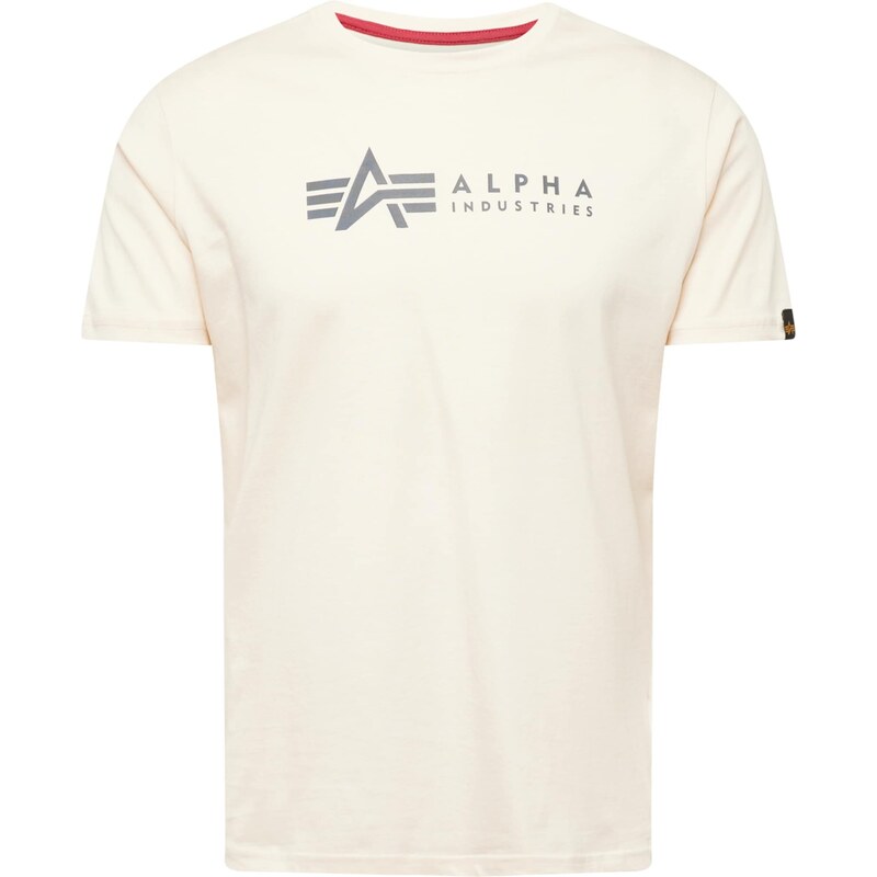 ALPHA INDUSTRIES Tričko slonová kosť / tmavosivá 44044170