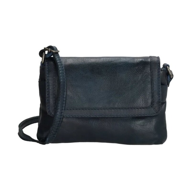 Beagles Modrá prešívaná kožená crossbody kabelka „Tanya 64966902