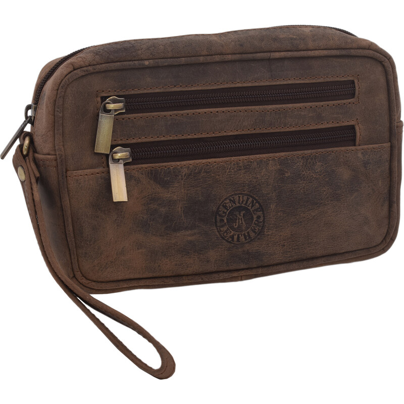 Mercucio Kožená etue taška tmavý tan 250110 64507424