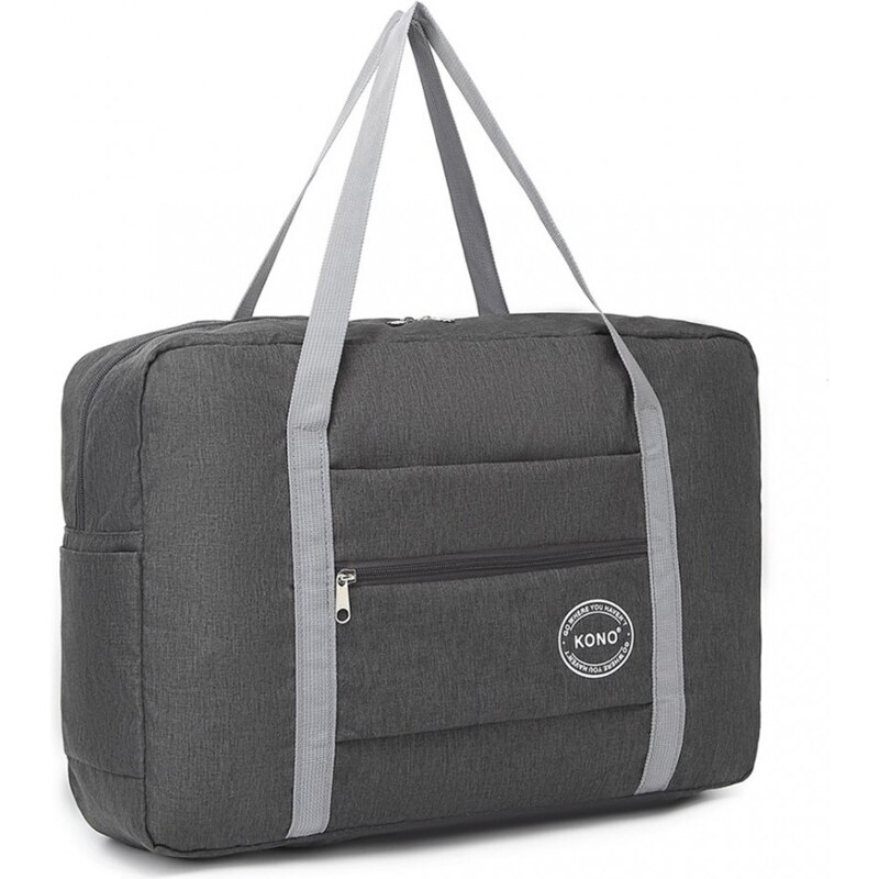 KONO Cestovná taška, skladateľná, odolná voči vode, tmavosivá 46815593