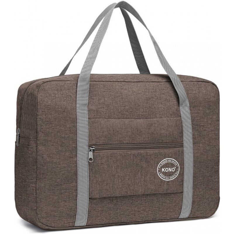 KONO Cestovná taška, skladateľná, odolná voči vode, hnedá 46815594
