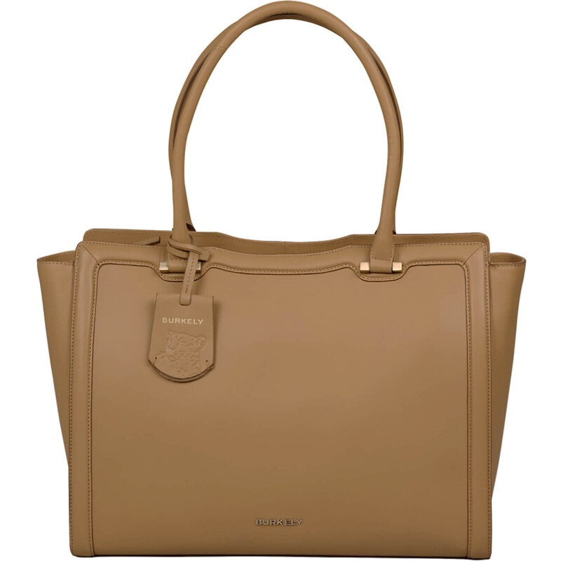 Dámska kožená business kabelka Burkely Adél - svetlo hnedá 44083362