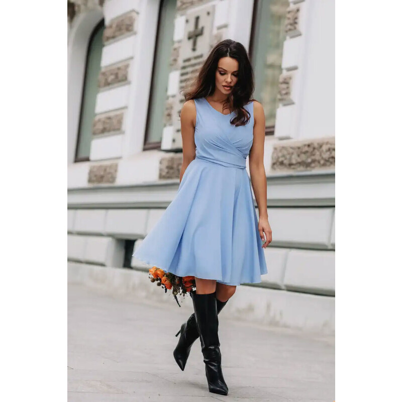 Glara Krátke koktejlové šaty jednofarebné 44095648