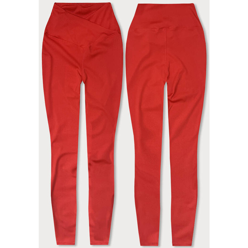 J.STYLE Červené dámske legíny - lycra (XL001-5) 44210131