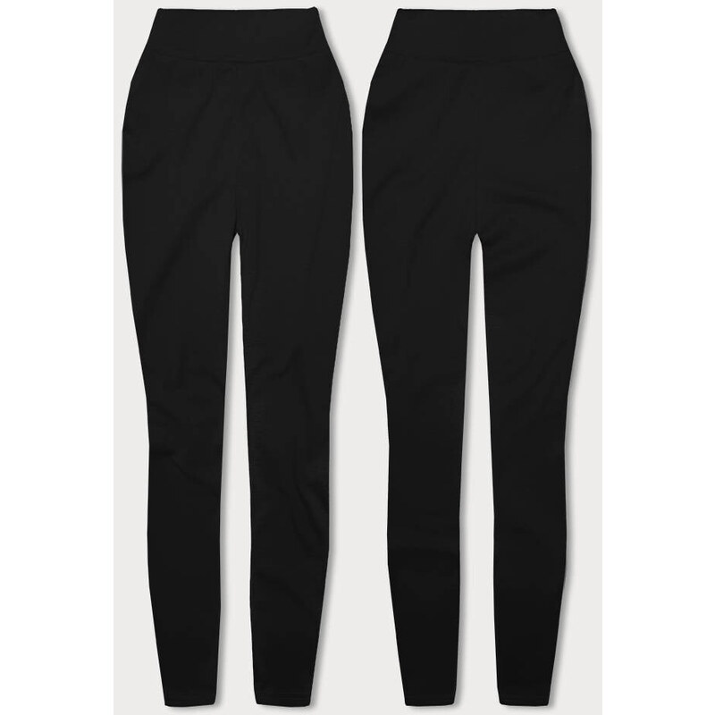 J.STYLE Hrubšie čierne bavlnené legíny (YW003) 44210132