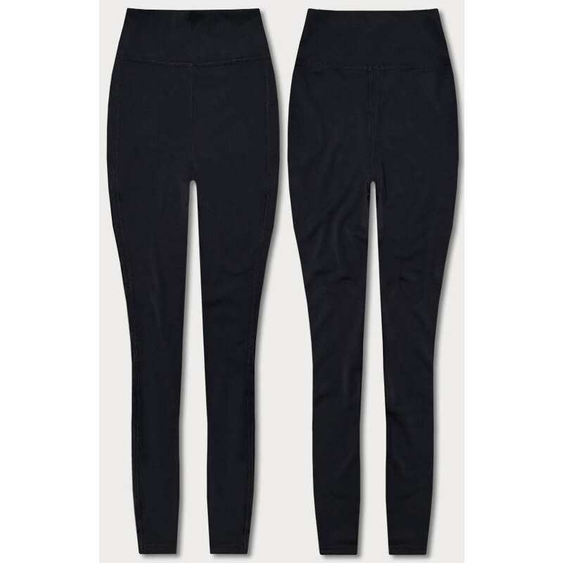 J.STYLE Čierne dámske legíny s ozdobnými švami (54460) 44210271