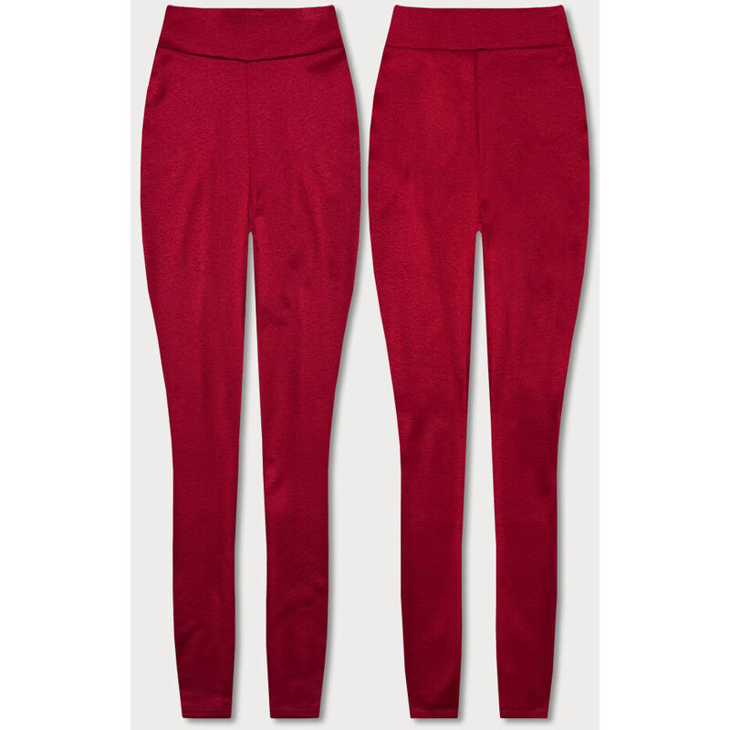 J.STYLE Červené bavlnené dámske legíny (YW1001-5) 44210274