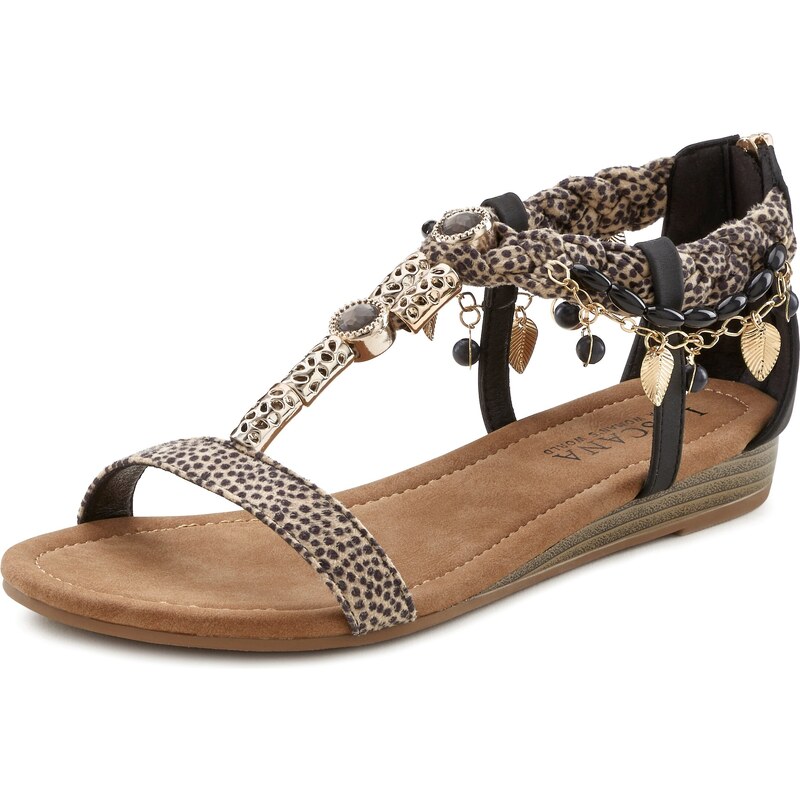 LASCANA Sandále krémová / hnedá / čierna 60960461