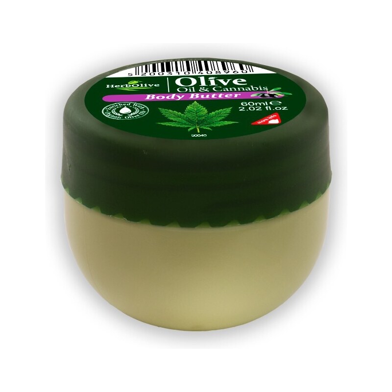 Herbolive - Madis Madis Herbolive Mini body butter cannabis - Telové maslo s konopným olejom mini 60 ml