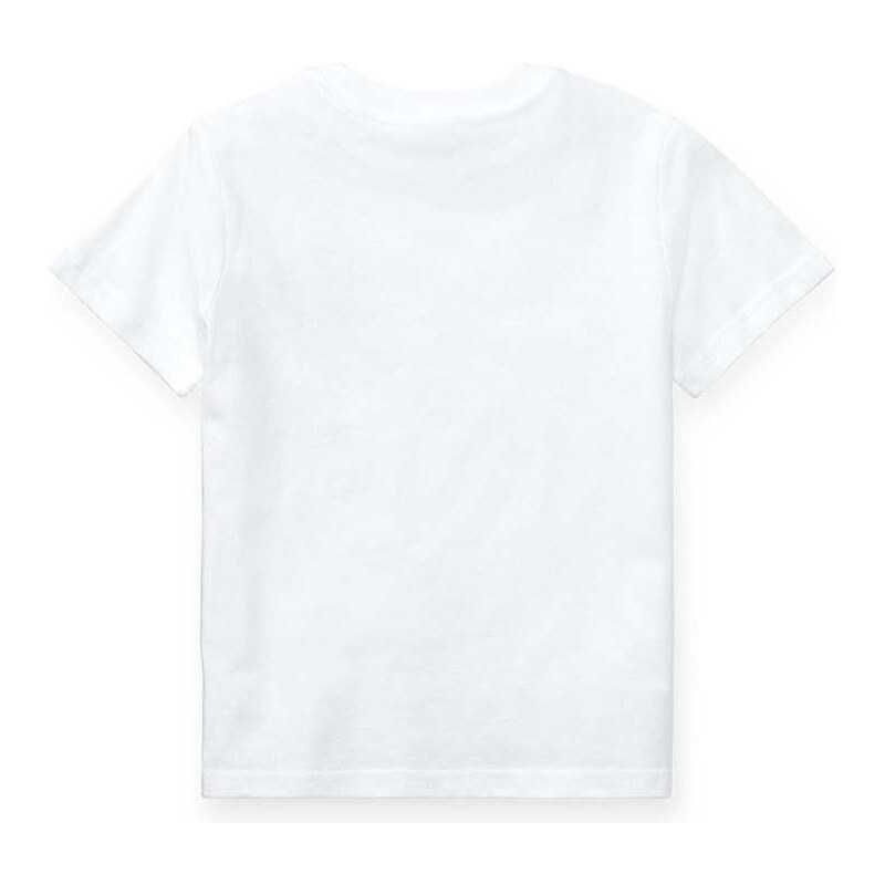Detské bavlnené tričko Polo Ralph Lauren biela farba, jednofarebné
