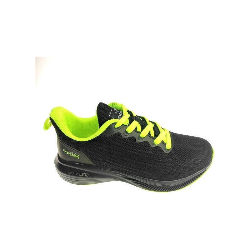 Športové tenisky Emaks 2158 Black/Lime 44440119