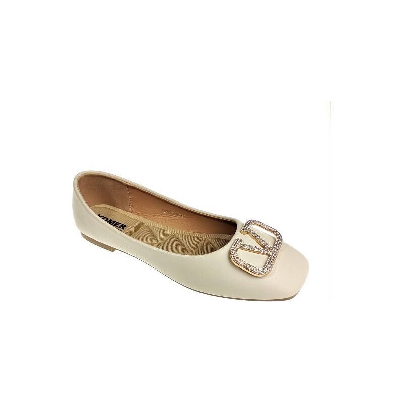 Dámske baleríny HX-73 - béžové 44440160