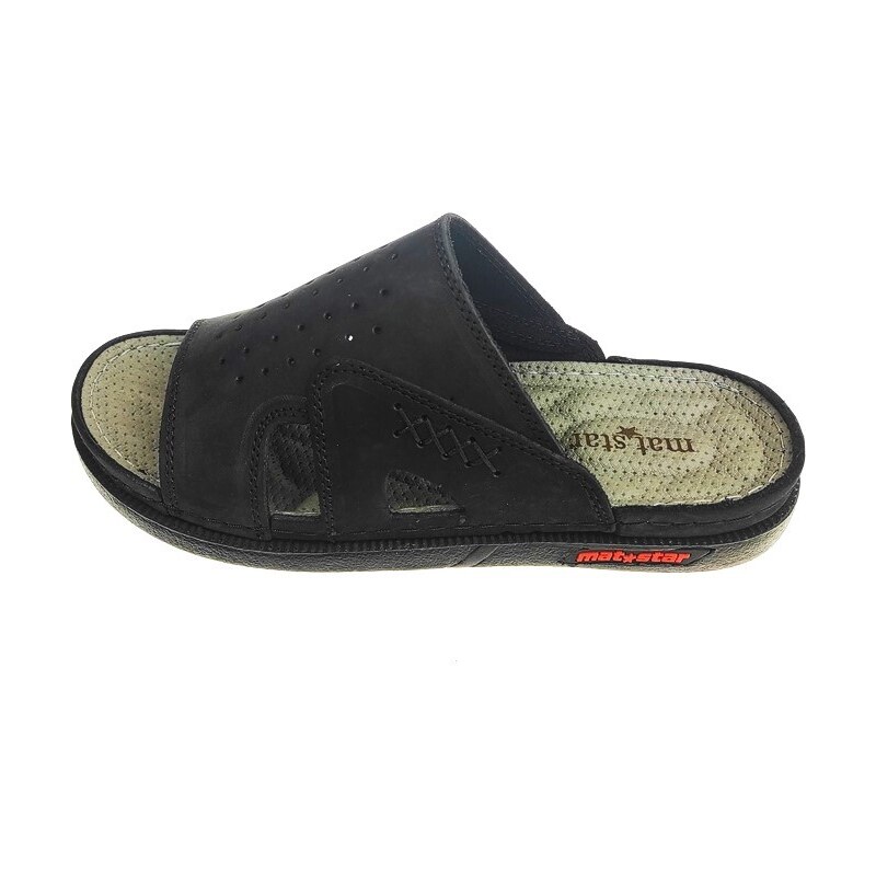 Pánske šľapky Mat Star 003 - Black 63346000