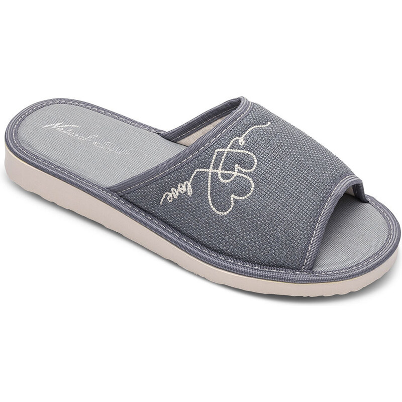 Dámske papuče Natural Style NS093 sivé 66220147