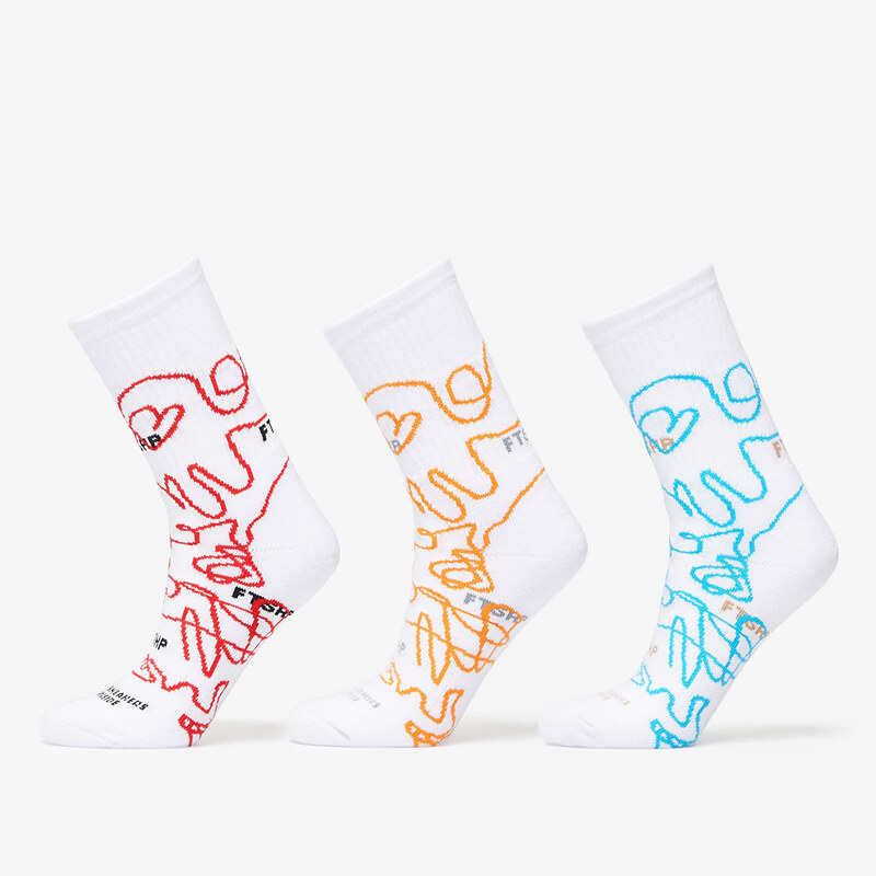 FTSHP Ponožky Footshop The Bubble Socks 3-Pack Multicolor 43-46 44178481