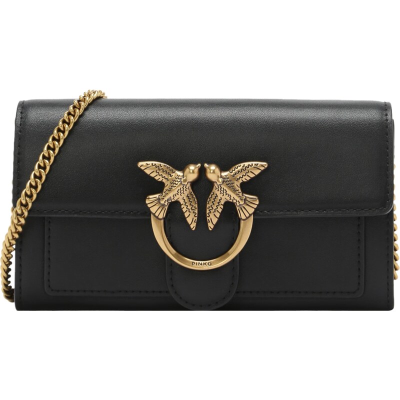PINKO Listová kabelka Love One zlatá / čierna 44221075