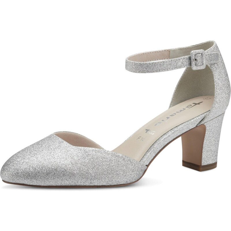 Tamaris Lodičky s otvorenou pätou strieborná 44220982