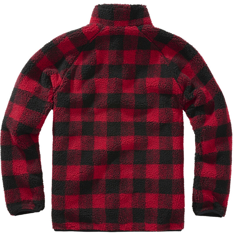 BRANDIT bunda Teddyfleece Jacket Červeno-čierna