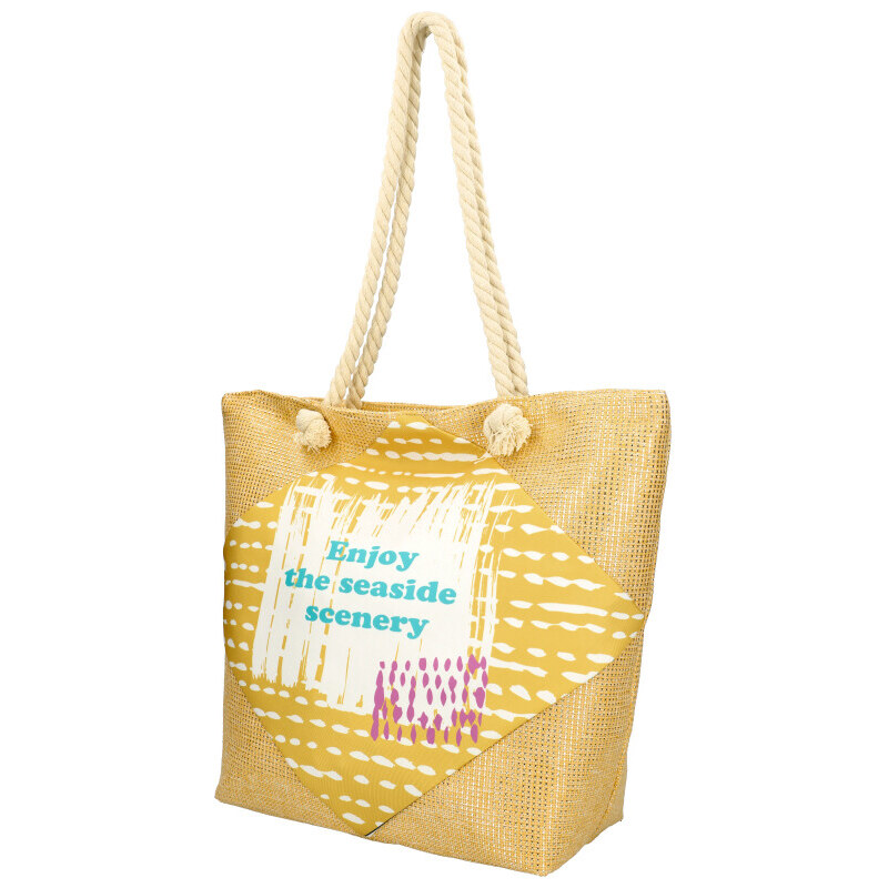 Linea Moda Veľká moderná plážová taška žltá 44198719