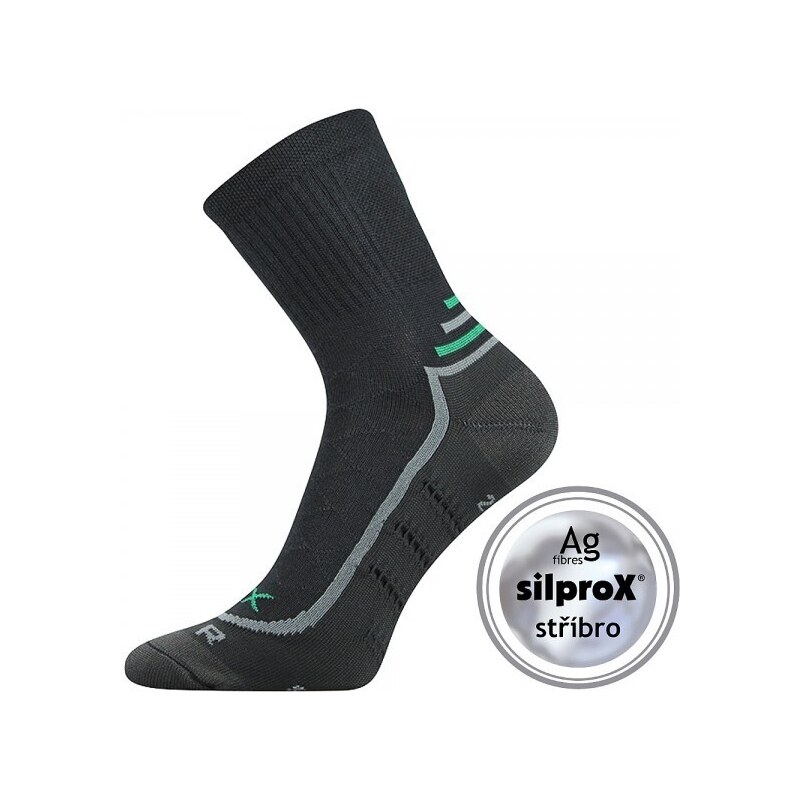 VERTIGO antibakteriálne klasické ponožky so striebrom VoXX Tm. sivá 39 47518102