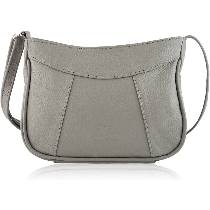 PAOLO PERUZZI Malá dámska kožená kabelka | šedá Z-54-GR 44054677