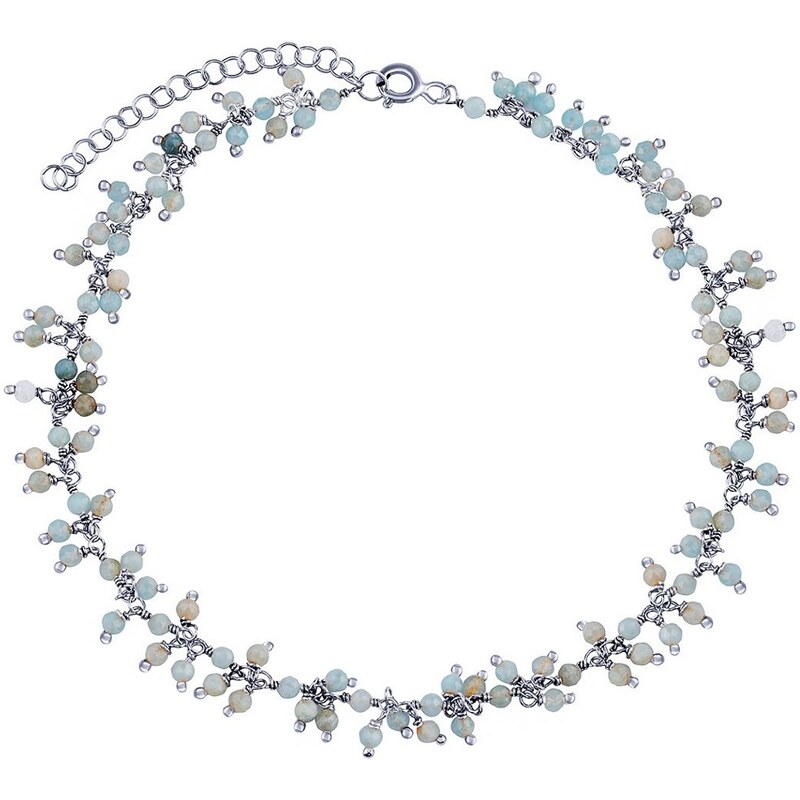 Silvego Strieborná retiazka na nohu s pravým akvamarínom Bern 66582034