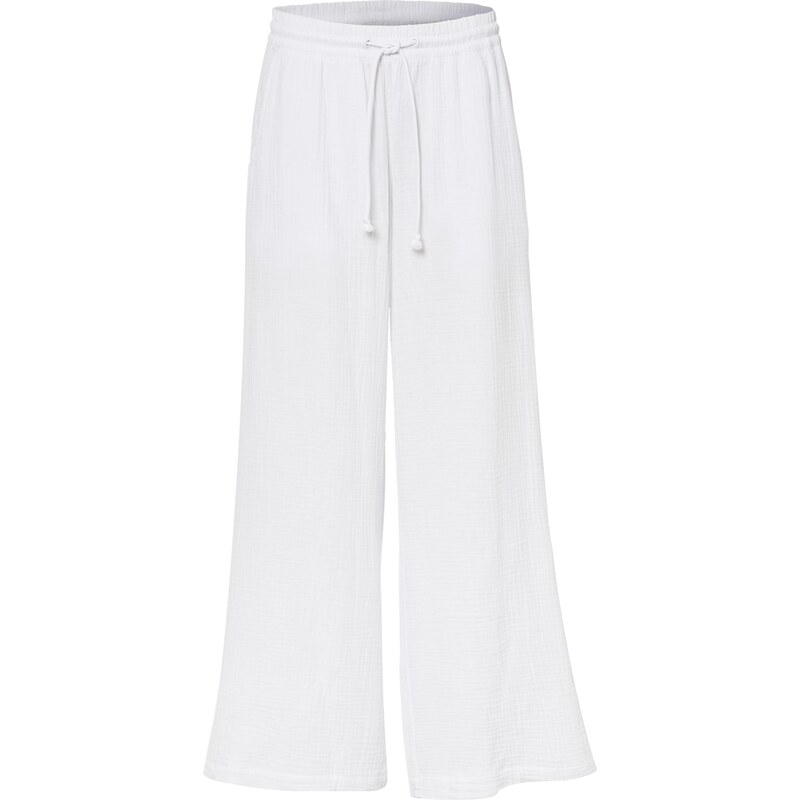 bonprix Palazzo nohavice z mušelínu, farba biela 44917191