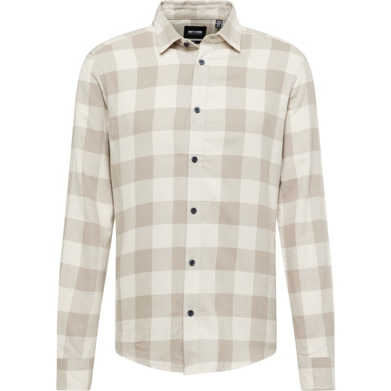 Only & Sons Košeľa Gudmund tmavošedá / biela ako vlna 57621851