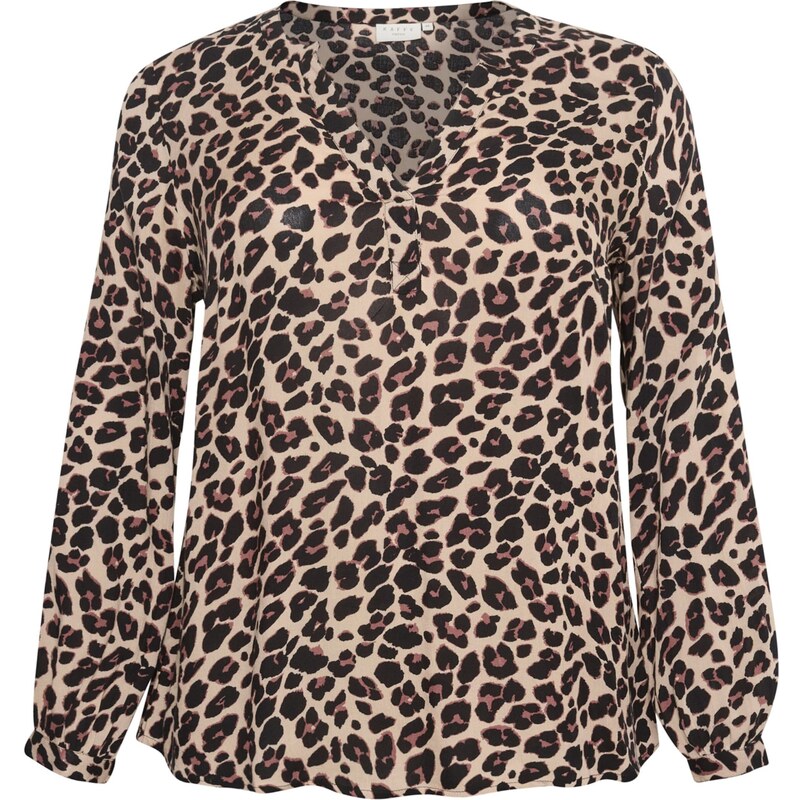 KAFFE CURVE Blúzka Mirta tmelová / brokátová / čierna 44221486