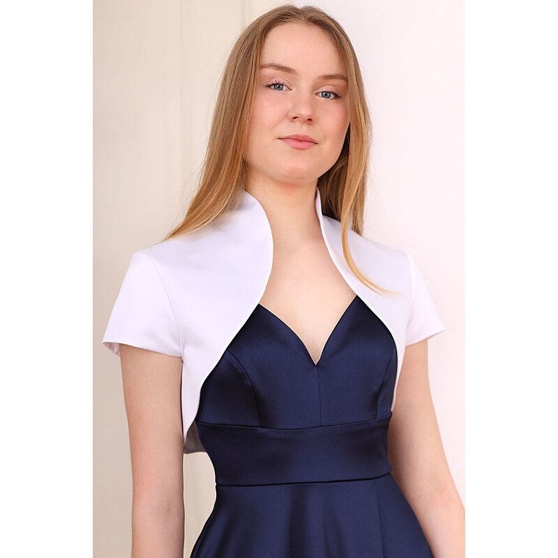 Glara Bolero saténové k šatám na ples 52696595