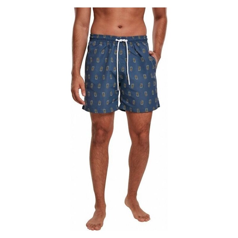 Pánske kúpacie šortky Urban Classics Pattern Swim Shorts - pineapple aop