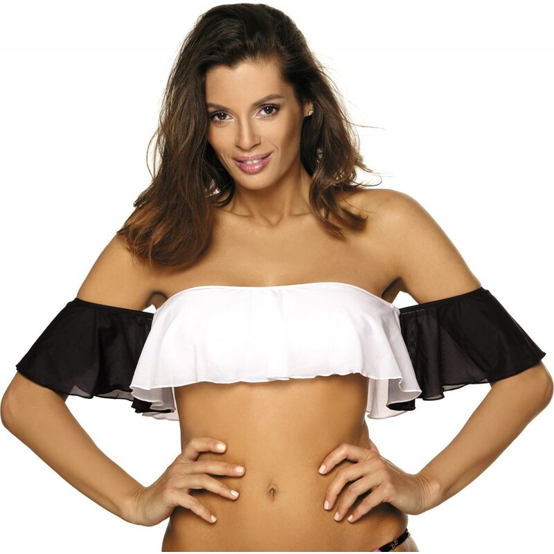 MARKO COLLECTION Biely volánikový vrchný diel plaviek Grace Bianco 44265712