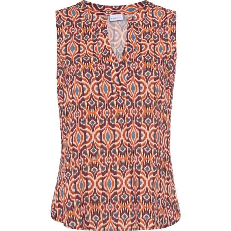 LASCANA Blúzka béžová / hnedá / tmavozelená / vínovo červená 54250263