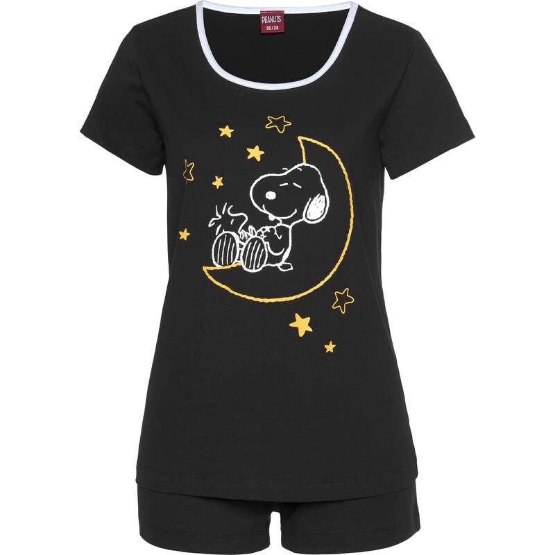 PEANUTS Kraťasy žltá / čierna / biela 67163565