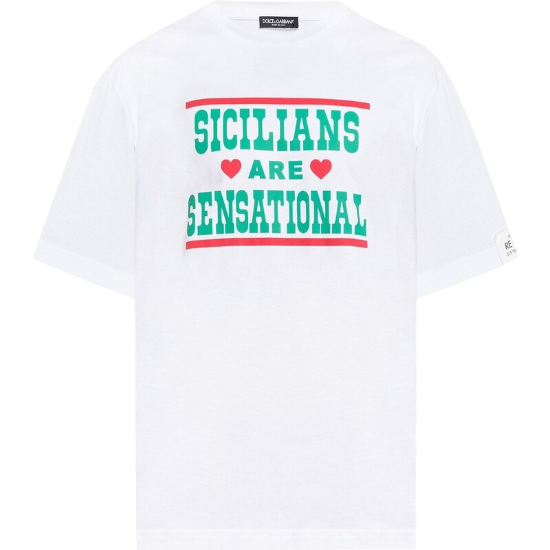 DOLCE & GABBANA Sicilians White tričko 44327636