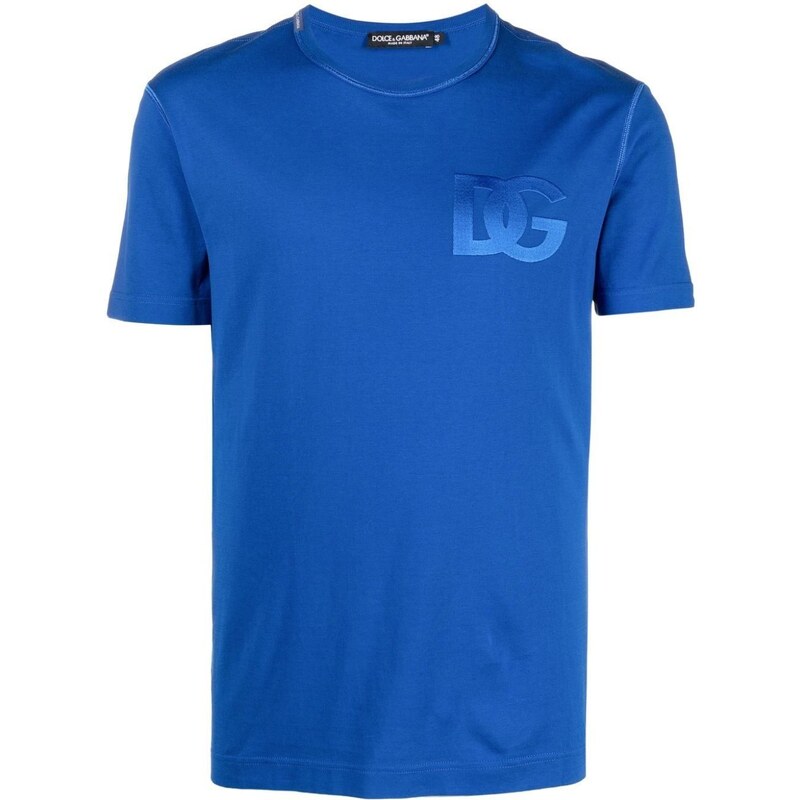 DOLCE & GABBANA Embroidered Blue tričko 44327634